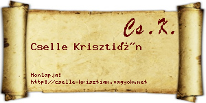 Cselle Krisztián névjegykártya