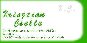 krisztian cselle business card