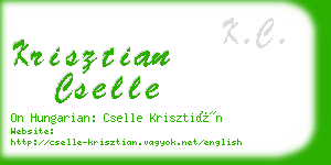 krisztian cselle business card